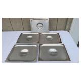 D 5 Half Size Chafer Lids PolarWare, one unmarked