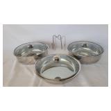 F 13.5in Round Chafing Pans with lids