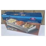 D Nostalgia Electrics 3 Sta Stainless Steel Buffet