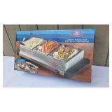 D Nostalgia Electrics 3 Sta Stainless Steel Buffet