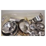 A Full Size Food Container with small stainless an