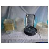 G Plastic Food Containers trays and lids