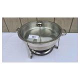 D 12in Round Stainless Stee With 1 insert and glas