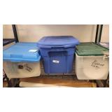 B 3 Totes Disposable plates Paper and Plastic Most