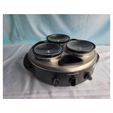 G Crock Pot 3 Compartment Food Warmer