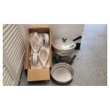 B Hammered Aluminum Fondue Electric Gravy Servers