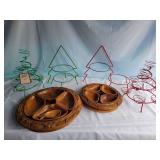 Wooden Serving Trays Wire Cup Cake Trees