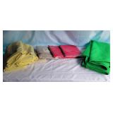 G Cloth Table Cloths Yellow, Kelly Green Red