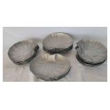 F Metal Shell Platter Serving Dishes 11in