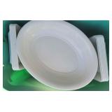 F Bin White Plastic Serving Dishes