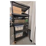 B 5 Shelf Plastic Storage S 77inches High, 3ft lon