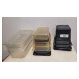 A 8pc Food Storage Container 3 1.7 quart black, 2