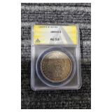 LB Morgan Dollar 1889 O Silver Graded AU-53 ANACS