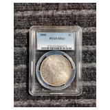 LB Morgan Dollar 1898 Silver Graded PCGS MS63