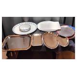 H1 19Pc Serving Trays Metal Plastic