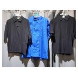 RACK 3 pcs toptie chef jacket and shirt size LG