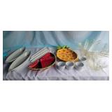 Q-1 Ceramic Fruit Trays Plastic Clamshell Serving