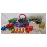 Q-1  Plastic Serving Bowls Dishes Trays