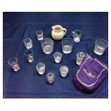 I2 15Pc Rocks glass Shot glasses Crown royal bags