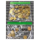 LB 63 pcs car wash tokens clad