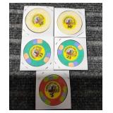 LB 5 pc poker chips Las Vegas