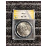 LB Morgan Dollar 1881 O Silver Graded MS63 ANACS