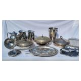 Q-1  Round Chafing Pans with lids Pitchers Trays