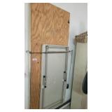 a 2pc 6ft Wood and 4ft Folding Tables