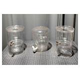 I1 3Pc plastic Drink dispenser Clear