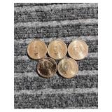 LB 5Pc Dollars Presidential Washington BU