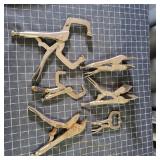 T2 6pc vice grips, welding clamps,