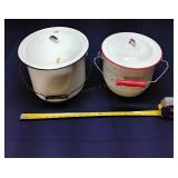S2 2Pc Crocks Enamel ware Pots