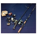 P2 8Pc Reels Fishing rods Shakespeare Zebco