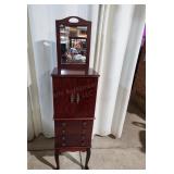 T1 1 Jewelry Armoire Cherry Jewelry Armoire w/Mirr