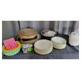 H1 Mirrored Metal Tray Ceramic Plates Jello Molds.