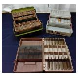 T5 3Pc Plastic Tackle boxes Metal Plano