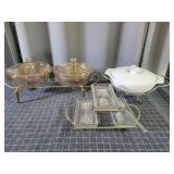 Q3 3pc Ornate Glass Casserole Dishes