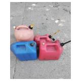 YD 4Pc Plastic Gas cans 2-5-6 Gallon