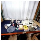 Versatile kitchen lot featuring a glass beverage d