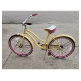 Huffy Cranbrook 26' women's cruiser bicycle in yel