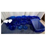 P1 - Blue Plastic Bowls, Pitchers & Serv Versatile