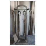 T3 - Four Piece Fireplace Tool Set with Complete f