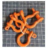 Lot of four heavy-duty anchor/bow shackles with sc