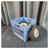 F3- Set of Four 10-Inch Hard Rubber Cart Wheels