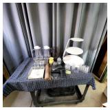 Nice assortment of kitchen and serving items featu
