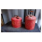 Two Metal Gas Cans Pair of metal gas cans. These c