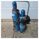 Complete oxy-acetylene cutting and welding setup f