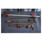 Lot of three pipe clamps for woodworking use. Incl