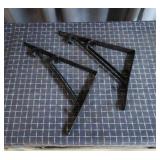 Pair of decorative shelving brackets measuring 12x