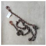1/2' x 12' heavy duty log chain with grab hooks on